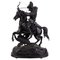 19th Century Cast Spelter Sculpture of Knight on Rearing Horse 1