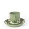 Green Jasperware Neoclassical Cameo Cup & Saucer from Wedgwood, Set of 2 3