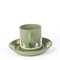 Green Jasperware Neoclassical Cameo Cup & Saucer from Wedgwood, Set of 2, Image 3