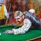 Bernard McMullen, The Pool Game, Grande Peinture à l'Huile, Encadrée 4