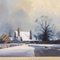 Marcus Ford, Snowy Landscape, Oil Painting, 20th Century, Framed 2