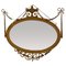 19th Century Neoclassical Victorian English Oval Giltwood Adams Mirror 1