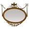 19th Century Neoclassical Victorian English Oval Giltwood Adams Mirror, Image 1