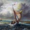 G Gaston, Tempest at Sea, Oil Painting on Panel, Framed 3
