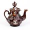 Große viktorianische Teekanne aus glasierter Keramik aus dem 19. Jh. von Measham 2