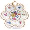 Plat Bavarois Floral Peint à la Main en Porcelaine Dorée 24 Carats, Allemagne 1