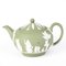 Neoclassical Green Jasperware Cameo Lidded Teapot from Wedgwood 3