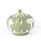 Neoclassical Green Jasperware Cameo Lidded Teapot from Wedgwood 2