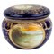 Japanese Art Deco Lidded Box in Porcelain with Swan River Landscape Decor from Noritake, Image 2