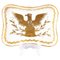 Französisches Napoleonisches Taschentablett aus Vergoldetem Limoges-Porzellan 1