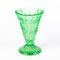 Geriffelte Art Deco Vase aus Glas, 1930er 2