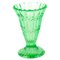 Geriffelte Art Deco Vase aus Glas, 1930er 1