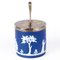 Pot Néoclassique Portland Jasperware à Couvercle Cameo Bleu de Wedgwood 3