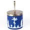 Pot Néoclassique Portland Jasperware à Couvercle Cameo Bleu de Wedgwood 4