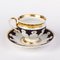 German Gilt Porcelain Cup and Saucer from KPM Berlin, 1835, Set of 2 2