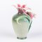 Porcelain Baluster Vase with Floral Decor by May Wei Xuet-Mei for Franz, Image 2