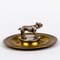 19th Century English Victorian Silver and Brass Ashtray with Bulldog Figure 3