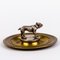 19th Century English Victorian Silver and Brass Ashtray with Bulldog Figure, Image 3