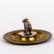 19th Century English Victorian Silver and Brass Ashtray with Bulldog Figure 4