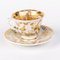 German Gilt Porcelain Tea Cup and Saucer from KPM Berlin, 1840s, Set of 2 2