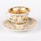 Taza de té y platillo alemanes de porcelana dorada de KPM Berlin, década de 1840. Juego de 2, Imagen 2