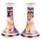 Japanese Art Deco Gilt Porcelain Candleholders from Noritake, Set of 2 1