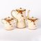 Meiji Japanese Satsuma Pottery Coffee Service with Painted Blossom Decor, Set of 11 2