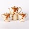 Servizio da caffè Meiji giapponese Satsuma in ceramica con decoro a fiori dipinti, set di 11, Immagine 3