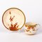 Meiji Japanese Satsuma Pottery Coffee Service with Painted Blossom Decor, Set of 11 5