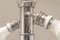 Große Art Deco Chrom & Walnuss Stehlampe mit Beistelltisch 11