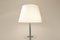 Lámpara de pie Art Déco grande de cromo y nogal con mesa auxiliar, Imagen 7