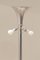 Lámpara de pie Art Déco grande de cromo y nogal con mesa auxiliar, Imagen 10