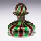 Italian Murano Venetian Glass Ruby & Emerald Perfume Scent Bottle 2