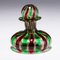 Italienische Parfümflasche aus venezianischem Muranoglas mit Rubin- & Smaragdgrün 3
