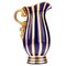 24kt Gold Porcelain Wade Empress Cobalt Pitcher Jug 1