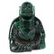 Chinesische Buddha Skulptur aus geschnitztem Malachit, 19. Jh. 1