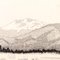 Japanese Artist, Mountainside Lake, Woodblock Print, Framed, Image 4