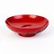 Japanese Red Laquered Bowl with Relief Flowers, Image 4