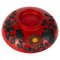 Japanese Red Laquered Bowl with Relief Flowers 2