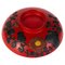 Japanese Red Laquered Bowl with Relief Flowers, Image 2