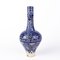 Moroccan Glazed Blue & White Pottery Vase, 19th Century 4