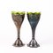 Art Nouveau Silver-Plated Spill Vases with Glass Liners, Set of 2 3