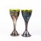 Vases Spill Art Nouveau en Plaqué Argent avec Doublures en Verre, Set de 2 4