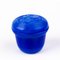 Bohemian Art Deco Blue Relief Glass Lidded Box, Image 1