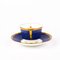 Fine English Porcelain Blue Ground Gilt Tea Cup & Saucer from Cauldon, Set of 2 5