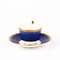 Tazze da tè con piattino in porcellana blu di Cauldon, Regno Unito, set di 2, Immagine 3