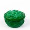 Art Deco Malachite Glass Lidded Box by Curt Schlevot, Czech, Image 3