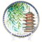 Signed Noritake Japanese Porcelain Summer Pagoda Plate 1