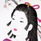 Signierter japanischer Geisha Teller aus Feinporzellan 3