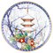 Japanischer Winterpagodenteller aus Porzellan von Noritake 1